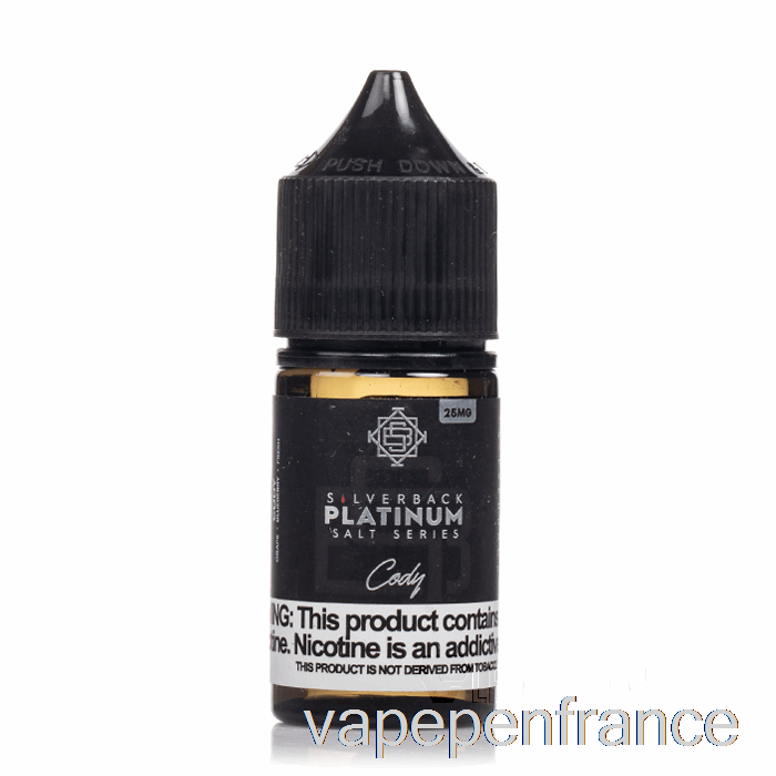 Cody - Sels De La Série Silverback Platinum - Stylo Vape 30 Ml 45 Mg